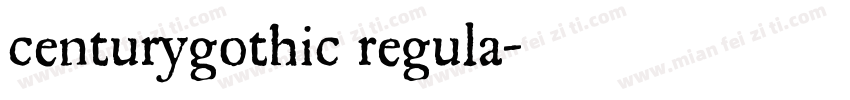 centurygothic regula字体转换